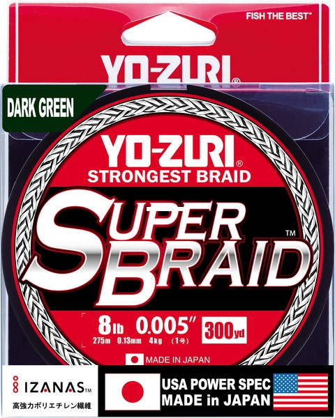 Yo-Zuri Super Braid, 300 yd Dark Green 8lb