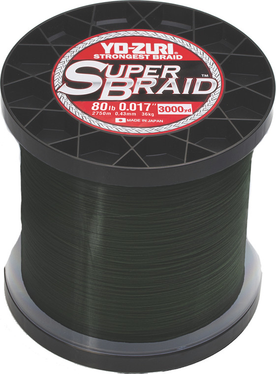Yo-Zuri Super Braid, 3000 yd Dark Green 80lb