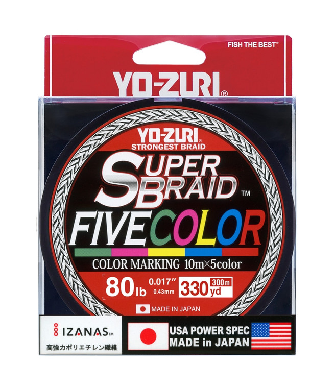 Yo-Zuri Super Braid, 3300 yd Multi Color 80 lb