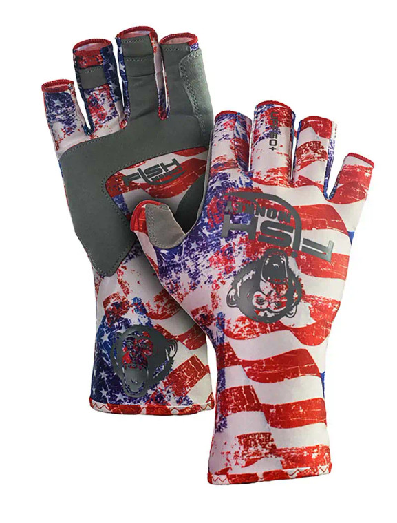 Fish Monkey - 1/2 Finger Guide Glove - Americana Xxl -