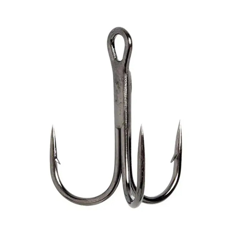 Eagle Claw - Lazer Treble Hook - Blk Ni 3x Round Sz2 20pk -