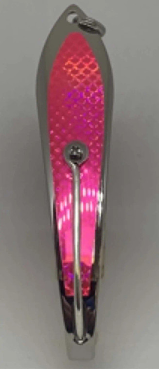 Gator Lures - Kingspoon #350 Spoon - 1.7oz Silver Pink Tape -