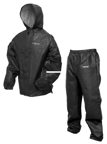 Frogg Toggs Pro Lite Suit, Mens MD/LG Carbon Black