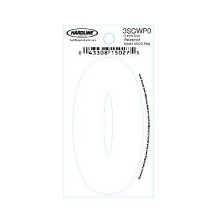 Hardline Dyer Number Refill, ''0'' White 10pk