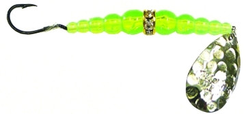 Macks Wedding Ring Spinner, #6 Flo Chartreuse 1pk