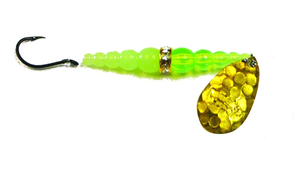 Macks Wedding Ring Spinner, #6 Flo Chartreuse 1pk