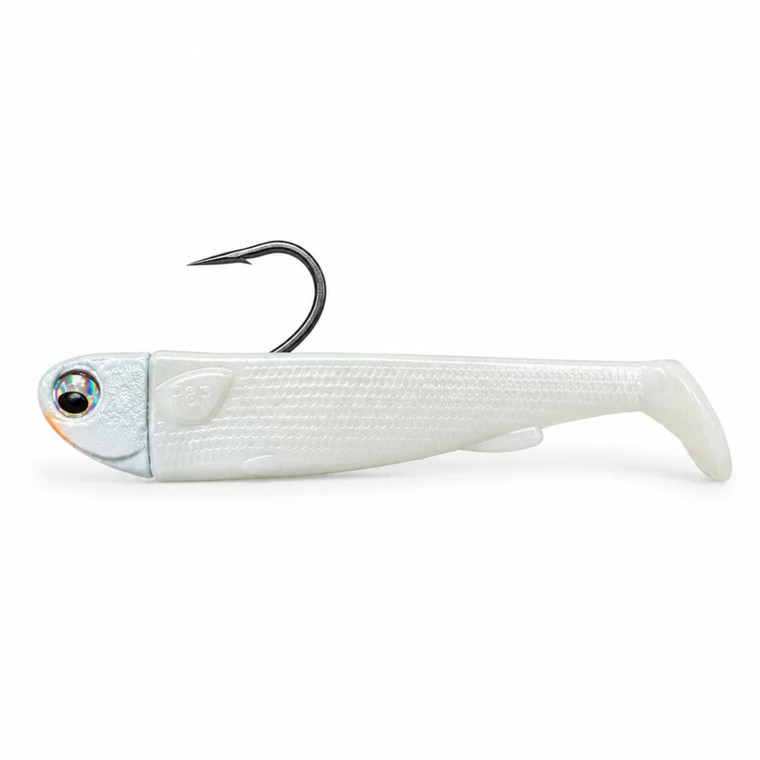 R&R Tackle Slide Bait, Pearl White 2pk