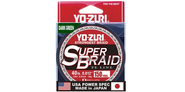 Yo-Zuri Super Braid, 3000 yd Dark Green 40 lb