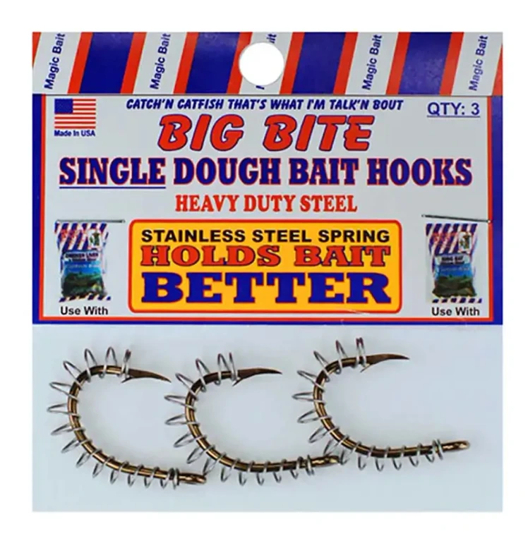 Magic Bait - Wide Mouth Single Hook - Bronze 3pk Spring Hooks