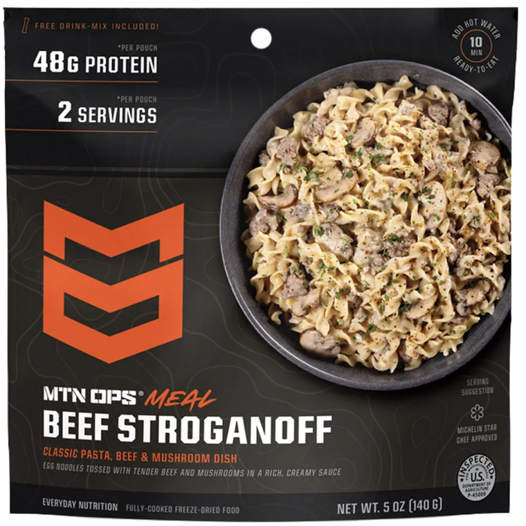MTN Ops Freeze Dried Meal Beef Stroganoff 2pk