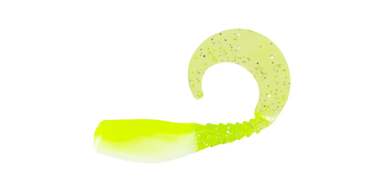 Big Bite Baits 2" Curly Tail Crappie Minnr 10pk - Lemon Meringue