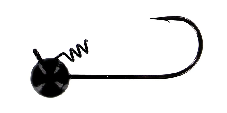 Big Bite Baits 3/16 oz Fintwist Head 4pk - Black