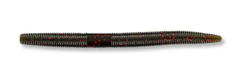 Yamamoto 5" Senko 10/pkg - Green Pumpkin/Lg Red Flake