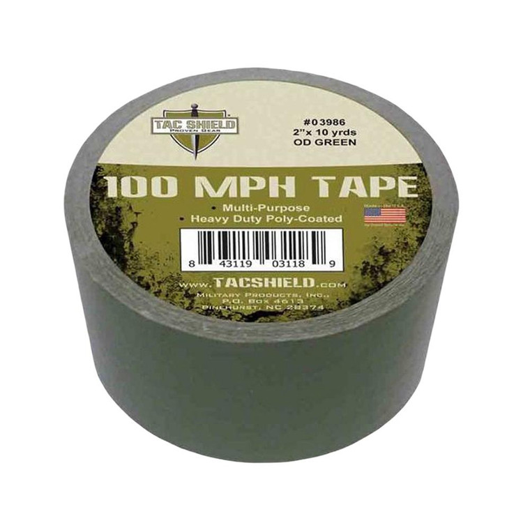 Military Products - Tacshield 100 MPH Heavy Duty Tape 10 Yards OD Green - 3986