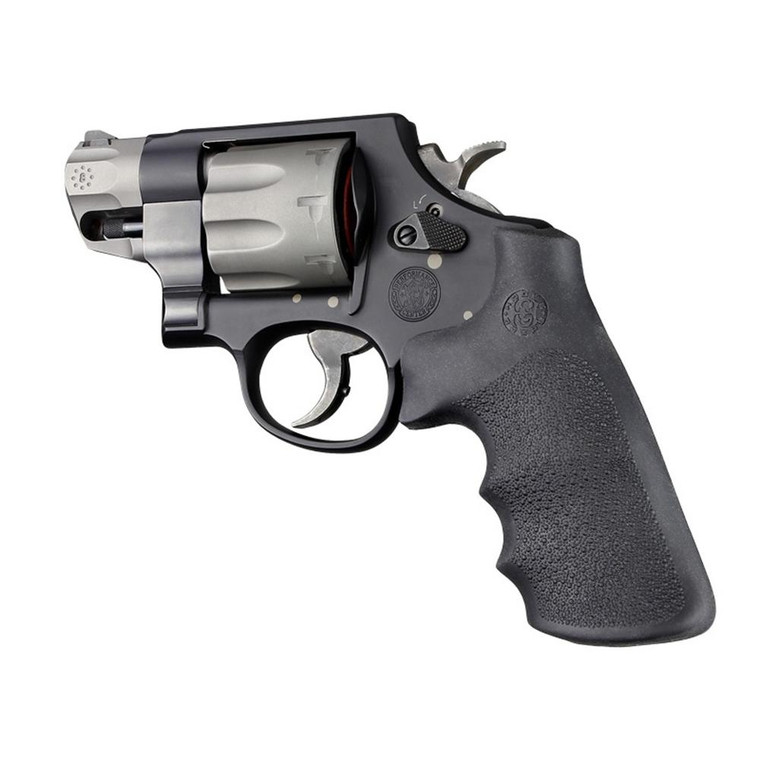 Hogue - Hogue OverMolded Rubber Tamer Conversion Monogrip S&W K/L/N/X/Z-Frame Revolvers Round Butt Black - 19022