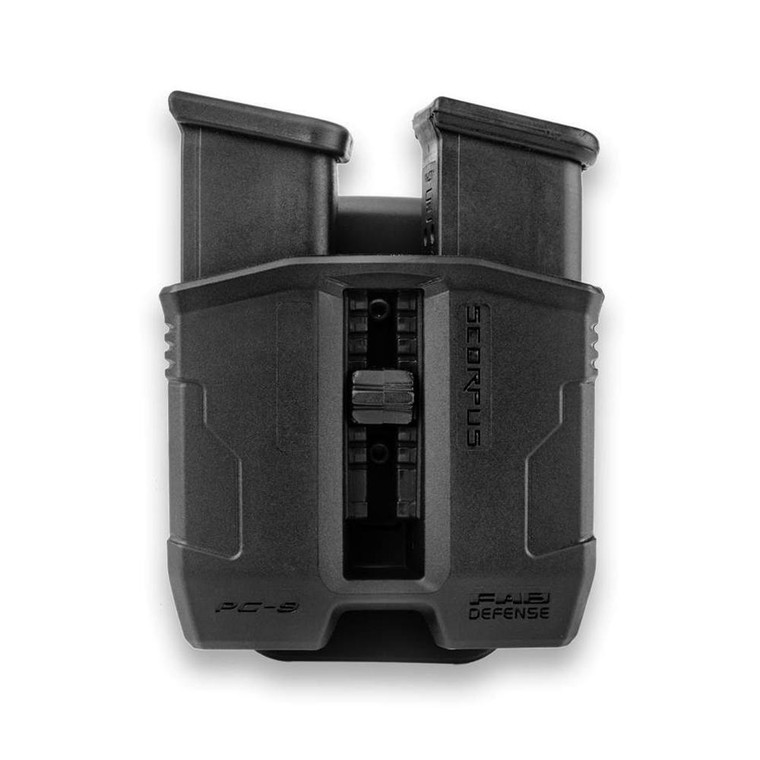 Fab Defense - Fab Defense PG Double Magazine Pouch For Glock 9mm With Paddle and Belt Loop - SC-PG9B