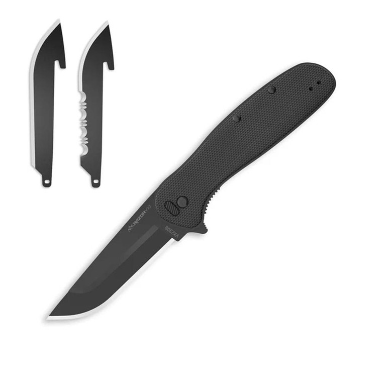Outdoor Edge - Outdoor Edge Razor VX2 Replaceable Blade Folding Knife 3" Drop Point Blade Black - VX230BC