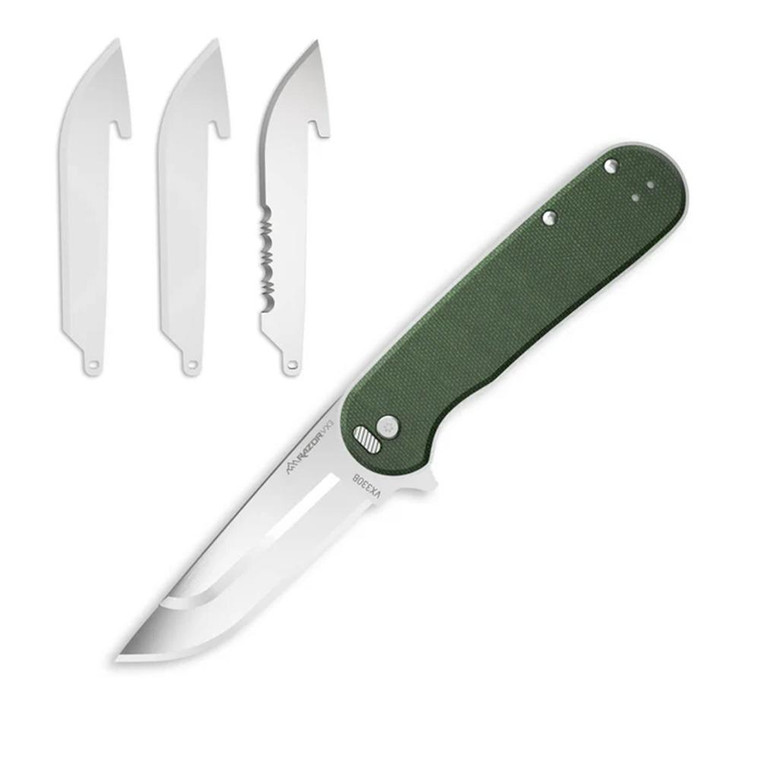 Outdoor Edge - Outdoor Edge Razor VX3 Replaceable Blade Folding Knife 3" Drop Point Blade Black - VX330AC