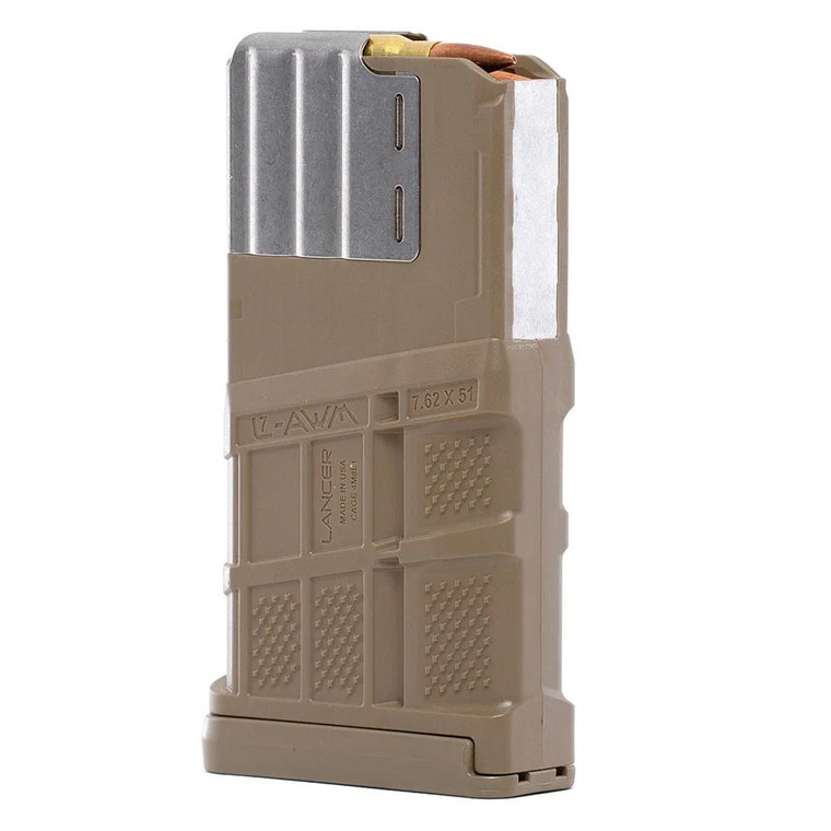 Lancer - Lancer L7AWM Rifle Magazine Flat Dark Earth .308 Win/7.62x5mm/6.5 Creedmoor 20/rd - L7-G2-20-FDE