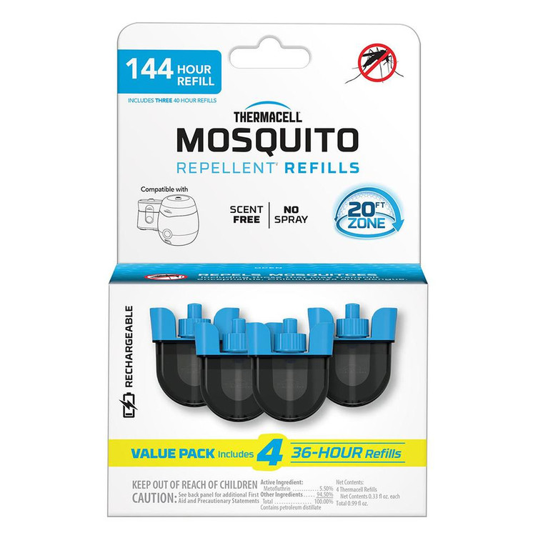 Thermacell - Thermacell Rechargeable Mosquito Repellent Refill 36 HR Four Pack - ER436