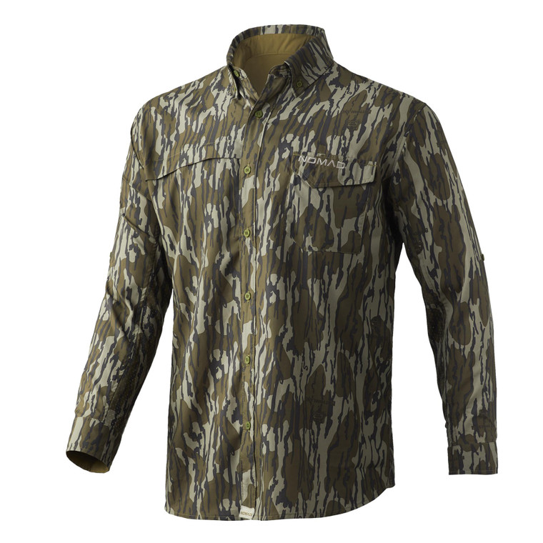 Nomad - Nomad Stretch-Lite Long Sleeve Shirt Mossy Oak Bottomland 2XL - N1500030-922-XXL
