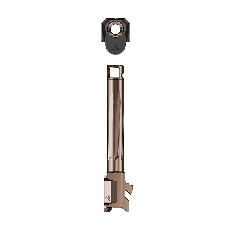 Radian - Radian Weapons Afterburner and Ramjet Combo Ported Barrel and Compensator for Glock Gen 6 17 Bronze - R0989