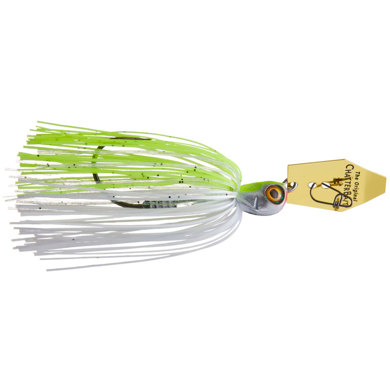 ChatterBait Elite EVO HD, 1/2oz Chartreuse/White