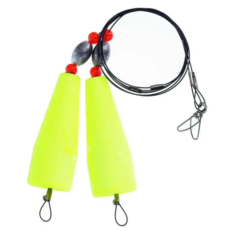 EC Foam Popping Rig Wire, 1/2oz 3''F;32''Ldr;Chrt 2pk