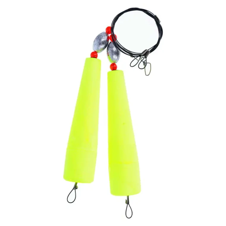 EC Foam Popping Rig Wire, 1oz 5''F;34''Ldr;Chrt 2pk