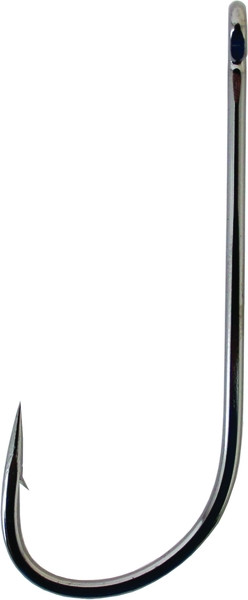 Owner LongShanks Hook, 11/0 Black Chrome 8pk