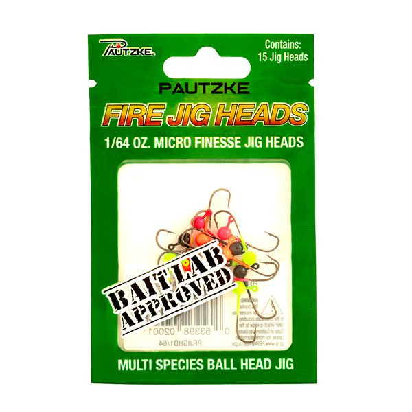 Pautzke Fire Jig Heads, 1/64 oz Assorted