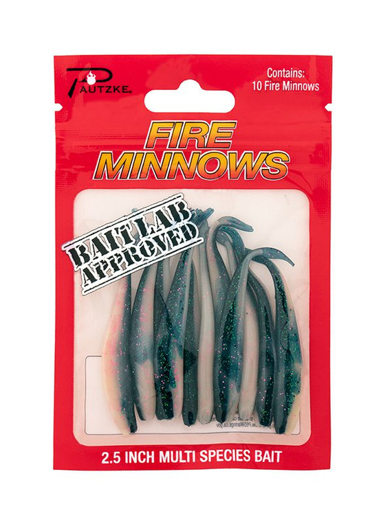 Pautzke Fire Minnows, 2.5'' Rainbow 10pk