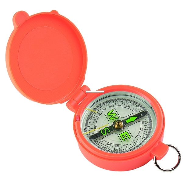 Allen 487 Pocket Compass W/Lid - Orange - 487