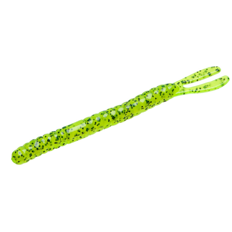 Zoom Fork Tail 5'', Chartreuse Pepper 15pk