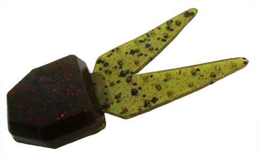 Zoom Small Chunk 2.5'', Green Pumpkin Red 5pk