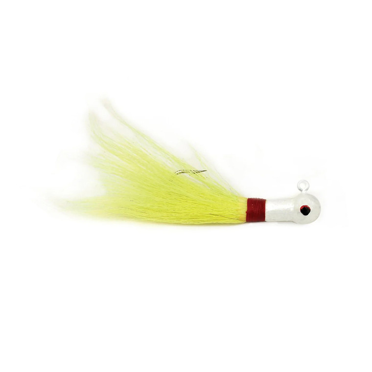 SeaStriker Popeye Bktail Jig, 1/4oz 2/0 White/Chrt 2pk