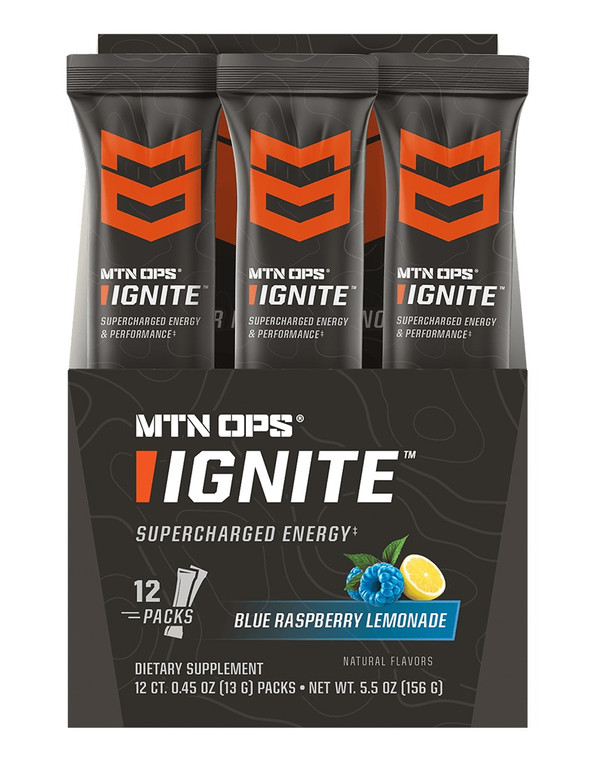 Mtn Ops 1104630312 Ignite Trail Pk Blue Rasp 12pk