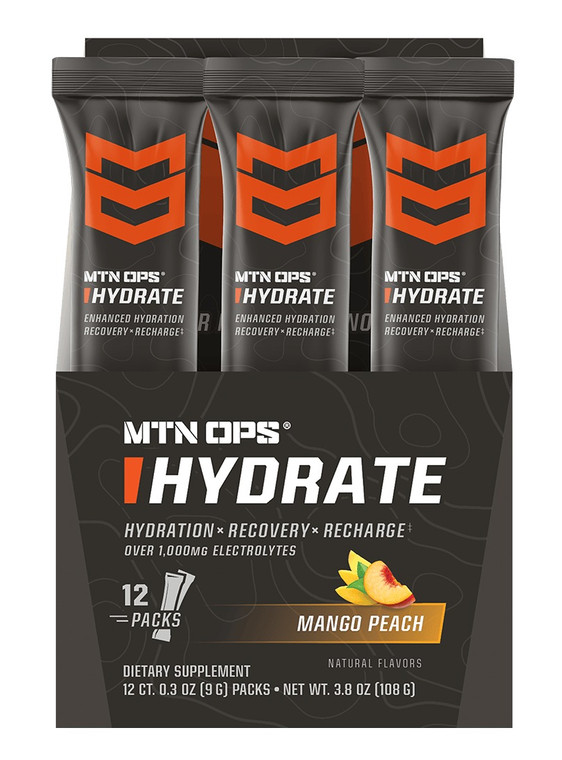 Mtn Ops 1134320312 Hydrate Mango Peach 12pk