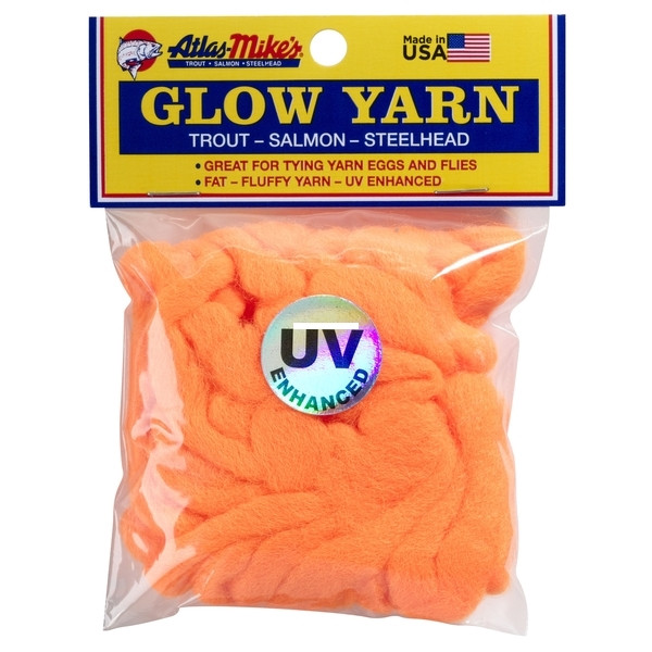Atlas 77013 UV Glow Yarn 144" Fire - Orange - 77013