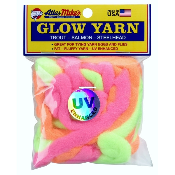 Atlas 77008 UV Glow Yarn 144" - Assorted - 77008