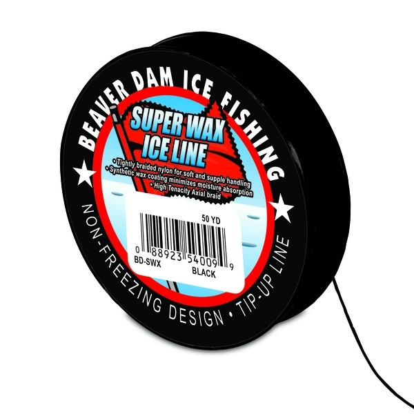 Beaver Dam BD-SWX 3050 Wax Tip Up - Line Black 30lb Test-50 Yards - BD-SWX 3050