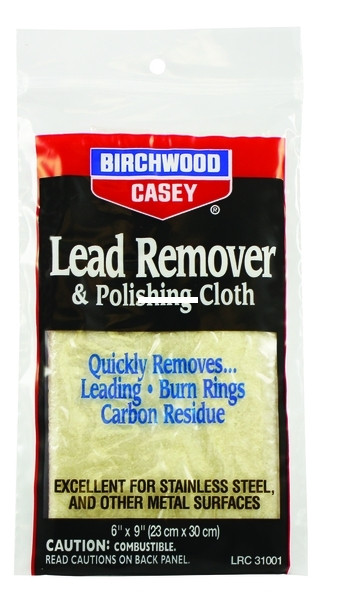 Birchwood Casey 31002 Lead Remover - & Polishing Cloth 6"x9" - 31002