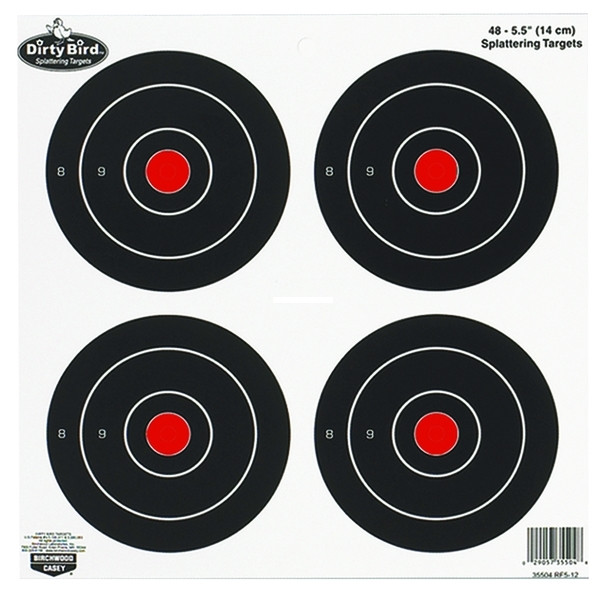 Birchwood Casey 35504 Dirty Bird - Bullseye 6" 48 Targets 12/Pk - 35504