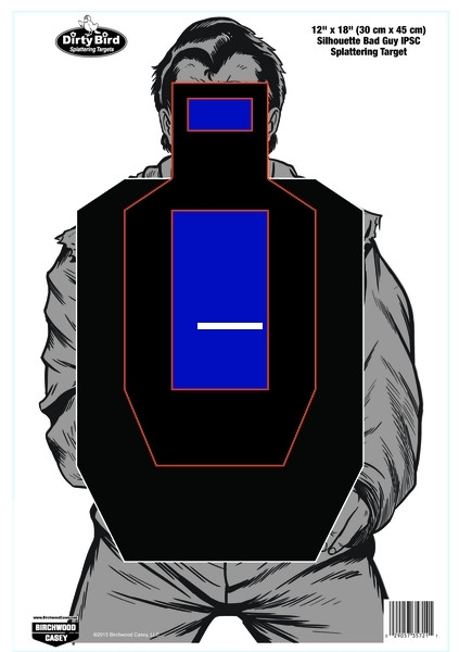 Birchwood Casey 35728 Dirty Bird - 12" x 18" Bad Guy IP SC Silhouette - 35728