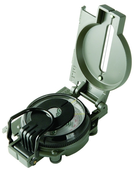 Brunton F-9077 Lensatic Mil Style - Compass Green Metal Body - F-9077