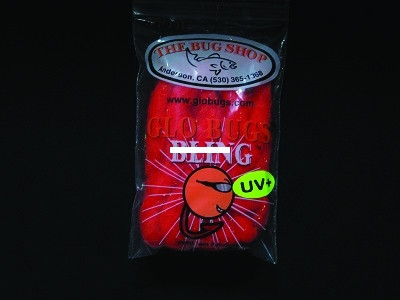 Bug Shop FLAME Glo Bugs Bling Yarn - 5', 5/16" Diameter, Flame - FLAME