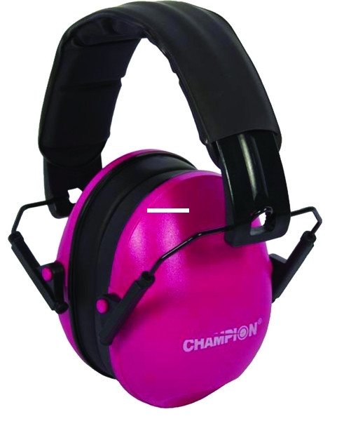 Champion 40972 Slim Ear Muffs - Passive Protection, NRR 21dB, Pink - 40972