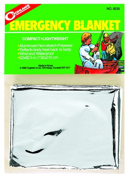 Coghlans 8235 Emergency Blanket - Wind/Waterproof 53"x82.5" - 8235