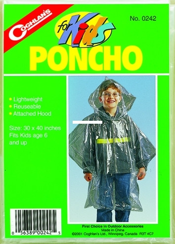 Coghlans 0242 Kids Rain Poncho - 242