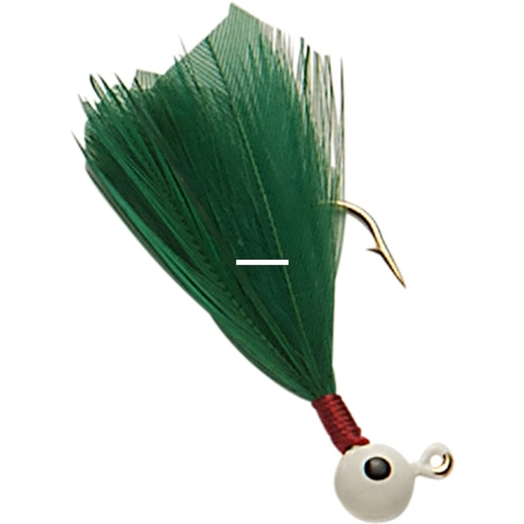Double OO 62103 Flu-Flu Jig, 1/32 - oz, Sz 8 Hook, White/Green - 62103 Double OO 62103 Flu-Flu Jig, 1/32 - oz, Sz 8 Hook, White/Green - 62103